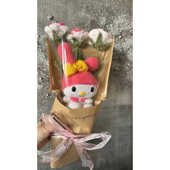 Bouquet flowers crochet My Melody - Picture 4 of 10